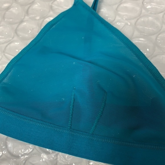 Urban Outfitters Out From Under Semi Sheer Bralette - Sapphire Blue, Size L - Picture 12 of 12
